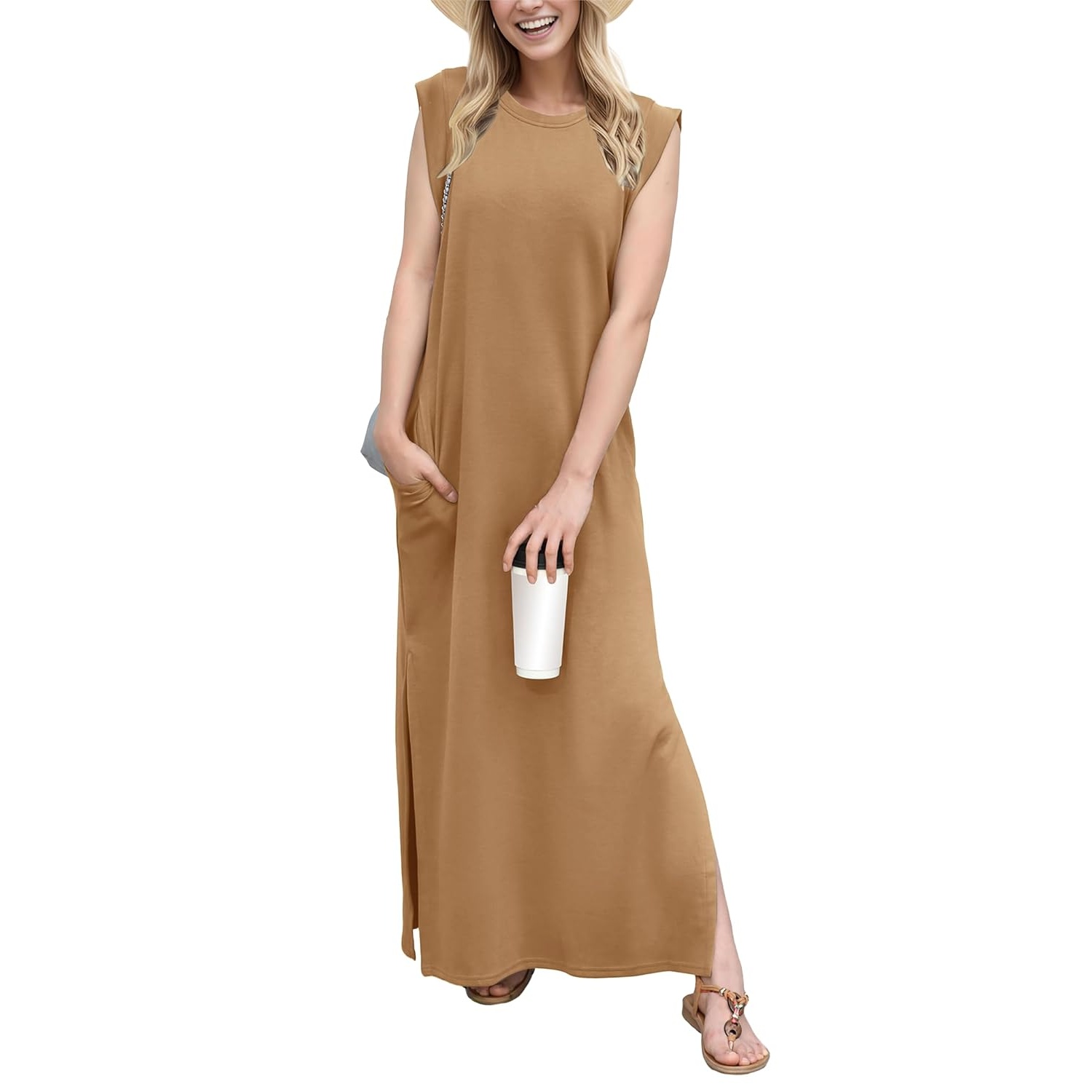 Casual Vacation Maxi Dress With Pockets For Women