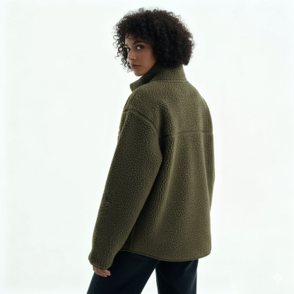 Soft Fleece Jacket For Moms With Baby Insert Panel