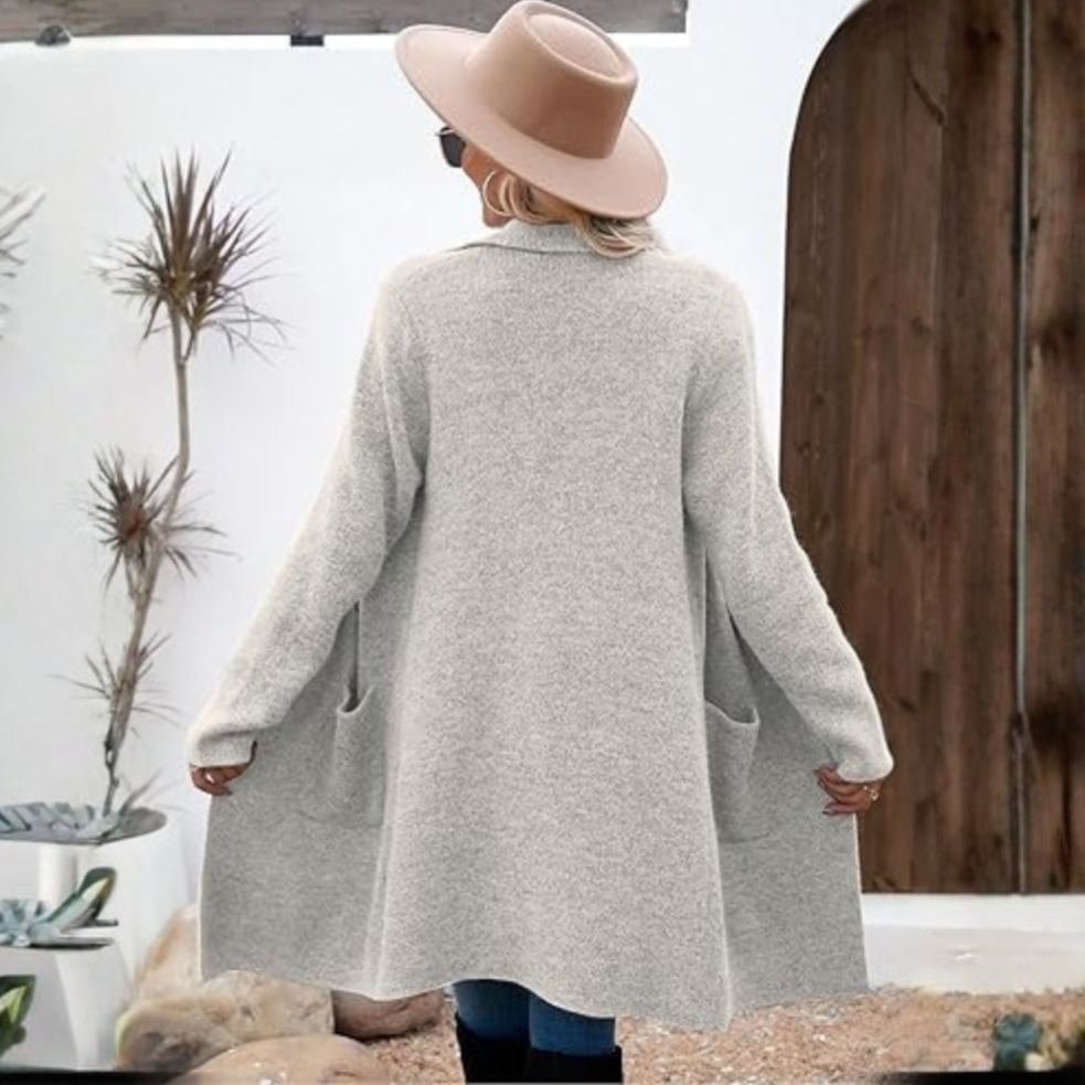 Long Open Front Cardigan Coat for WomenLong Open Front Cardigan Coat for Women - Image 4