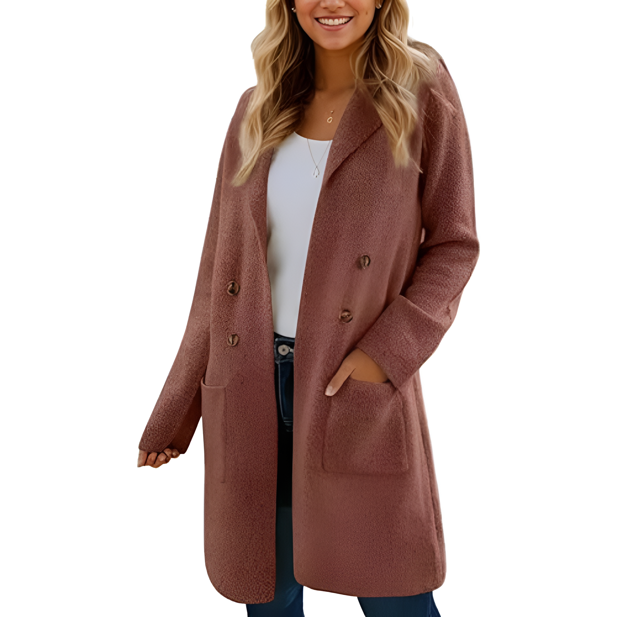 Long Open Front Cardigan Coat for WomenLong Open Front Cardigan Coat for Women - Image 7