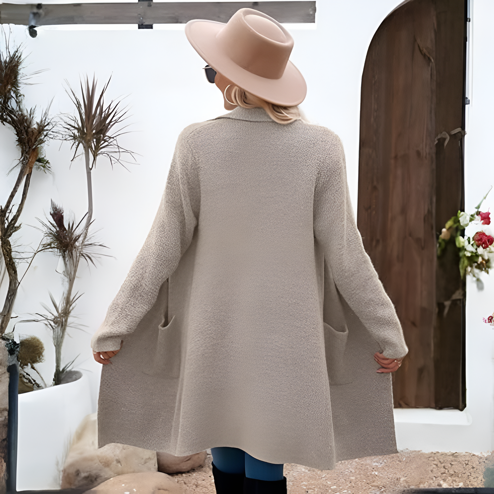 Long Open Front Cardigan Coat for WomenLong Open Front Cardigan Coat for Women - Image 12