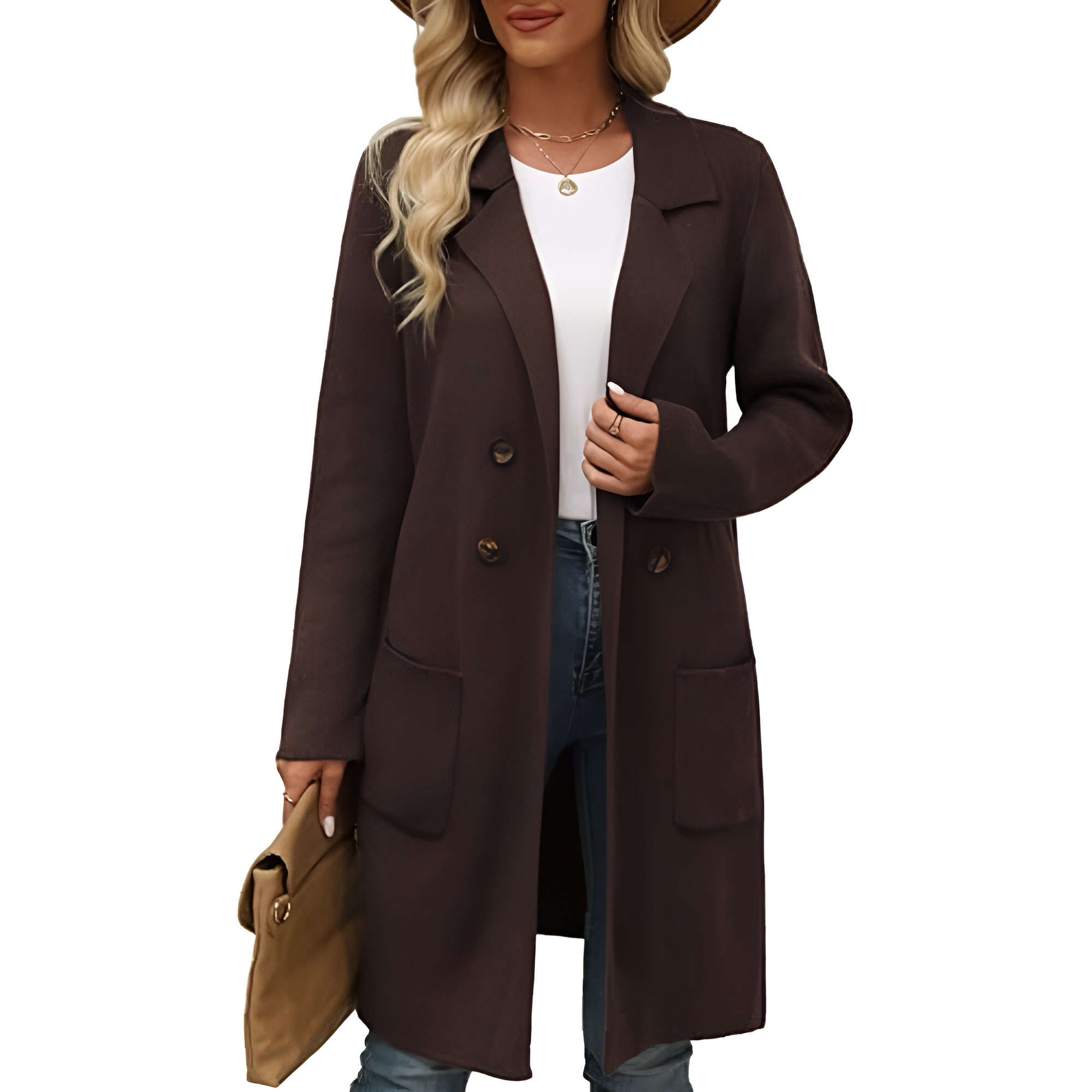 Long Open Front Cardigan Coat for WomenLong Open Front Cardigan Coat for Women - Image 17