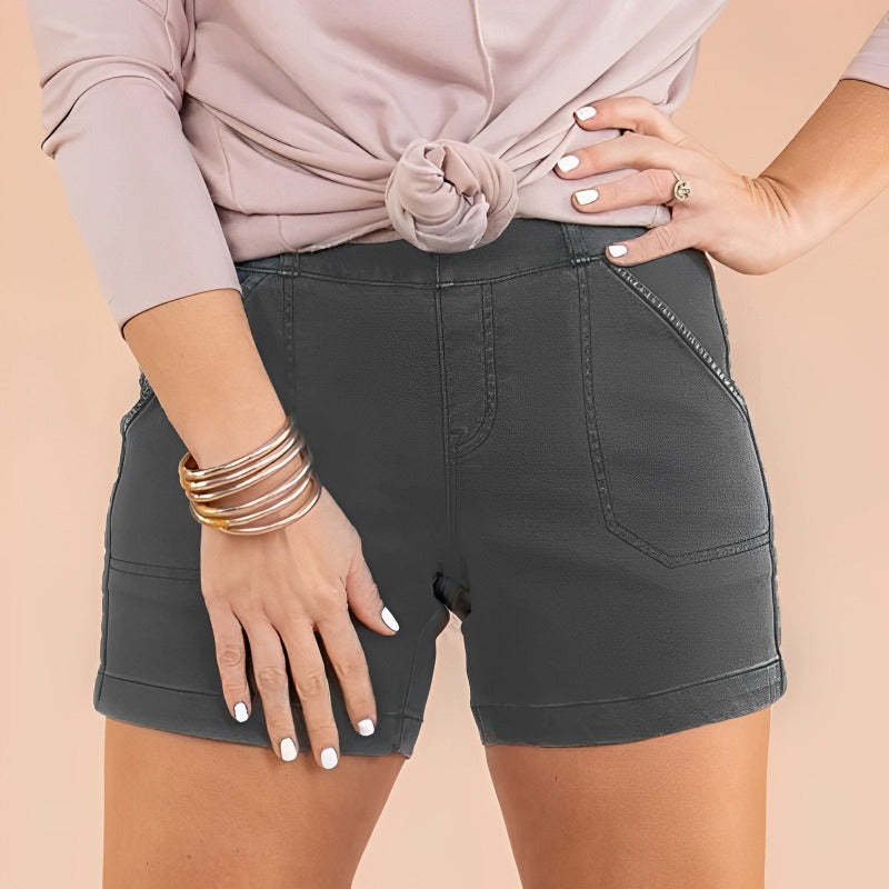Stretch Twill Shorts-Cozy Knit Sets