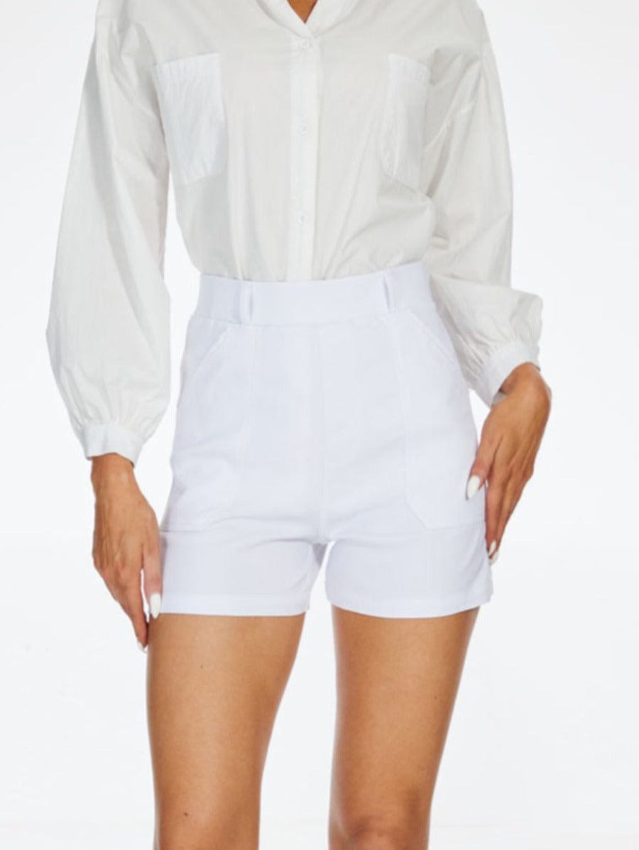 Stretch Twill Shorts-Cozy Knit Sets