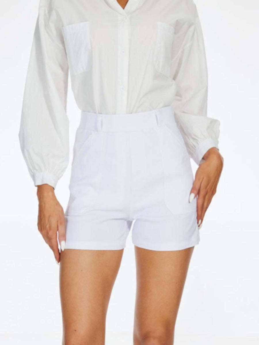 Stretch Twill Shorts-Cozy Knit Sets