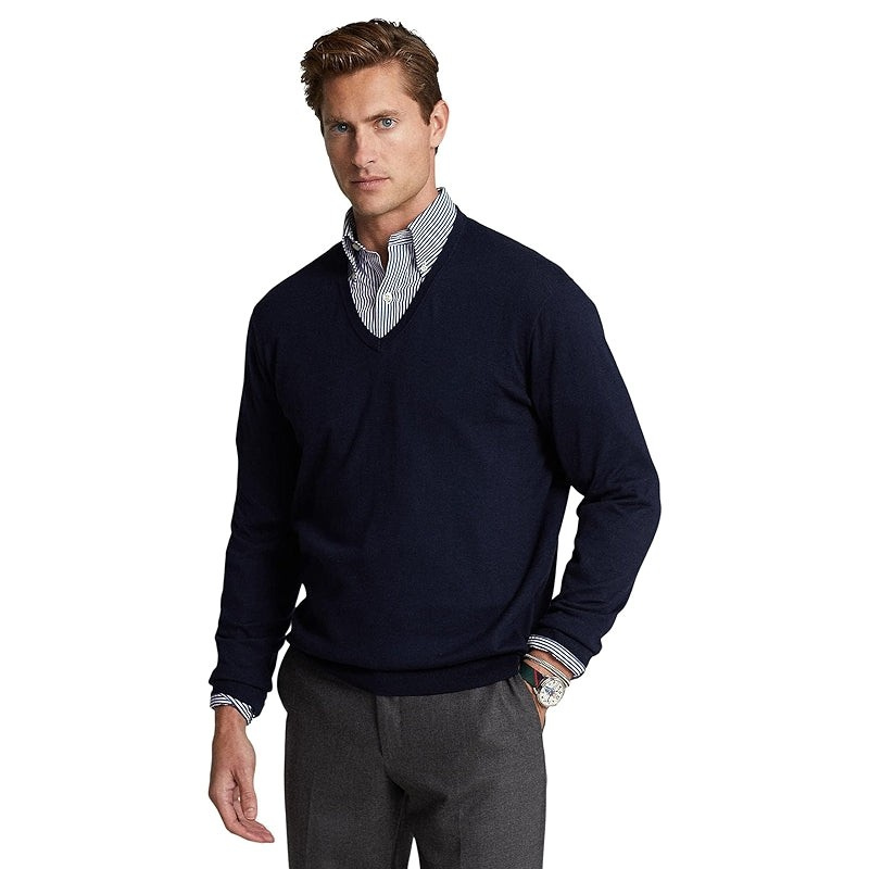 Cotton V Shaped Comfy Fit Sweater