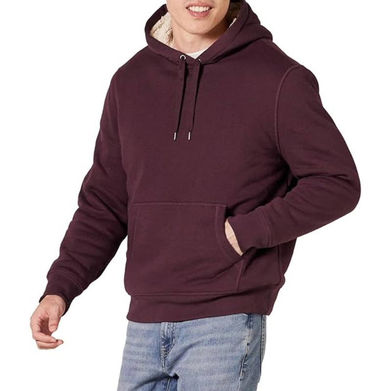 Mens Hoodies Sherpa Lined Pullover