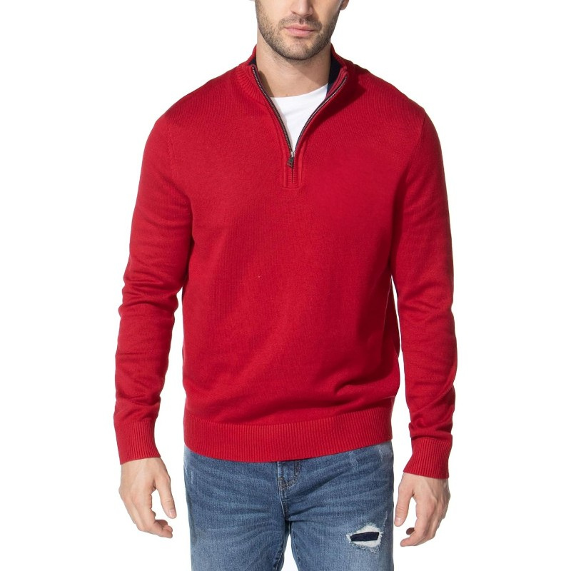 Classic Fit Quarter Zip Knit Sweater
