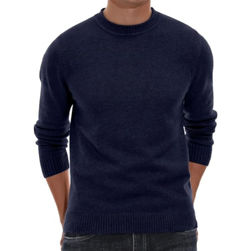 Casual Soft Sweater With Ribbing Edge For Men