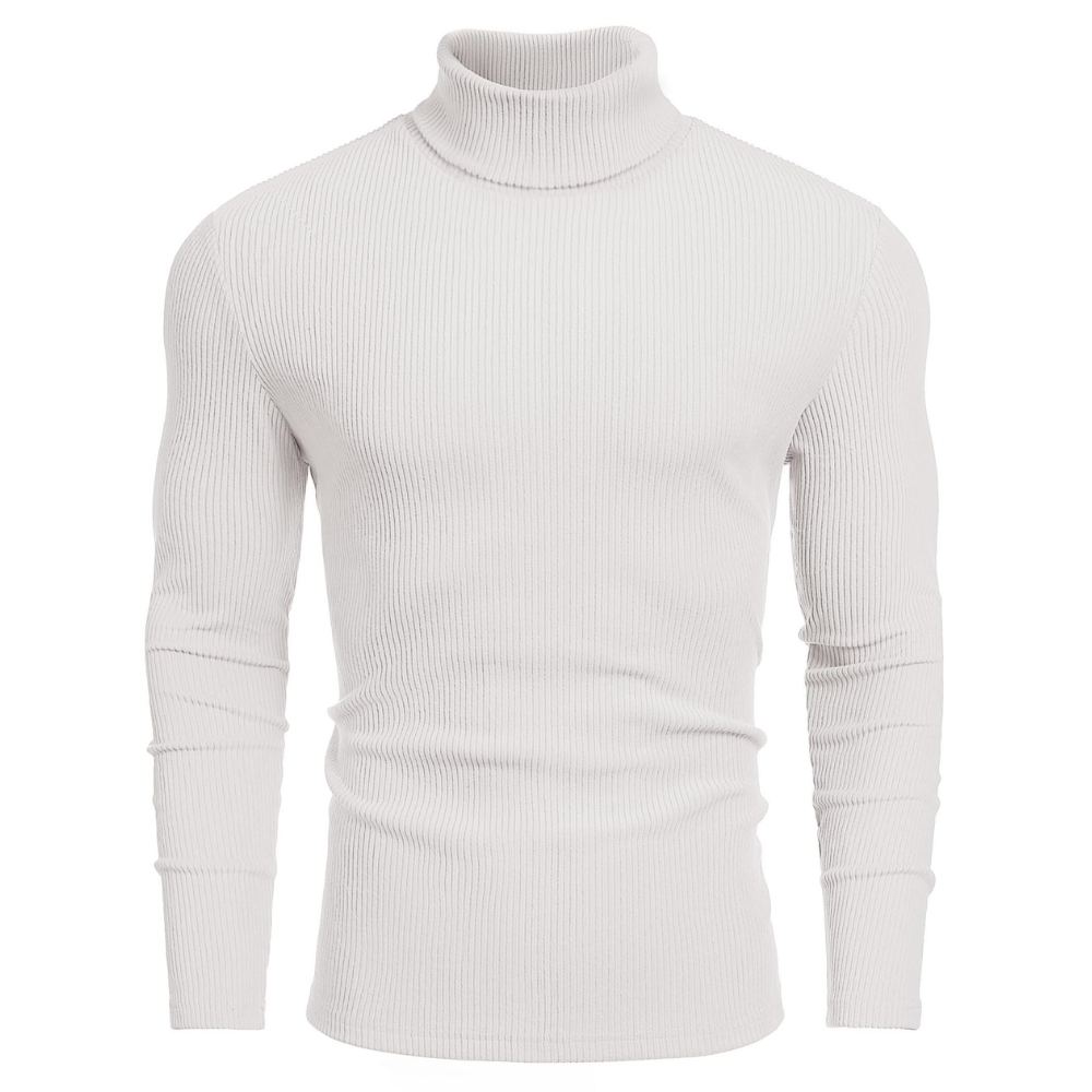Ribbed Slim Fit Long Sleeve Pullover