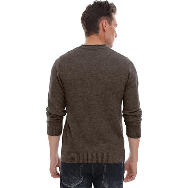 Casual Soft Sweater With Ribbing Edge For Men