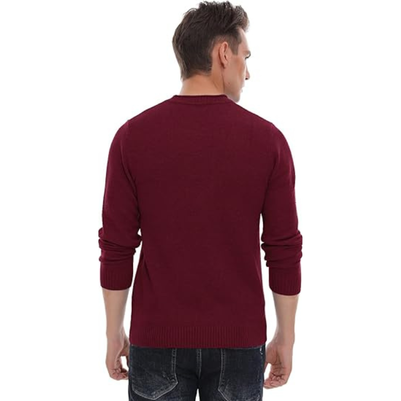 Casual Soft Sweater With Ribbing Edge For Men