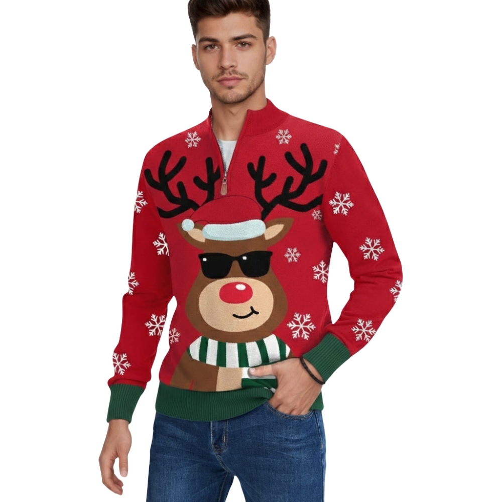 Quarter Zip Slim Fit Knit Pullover