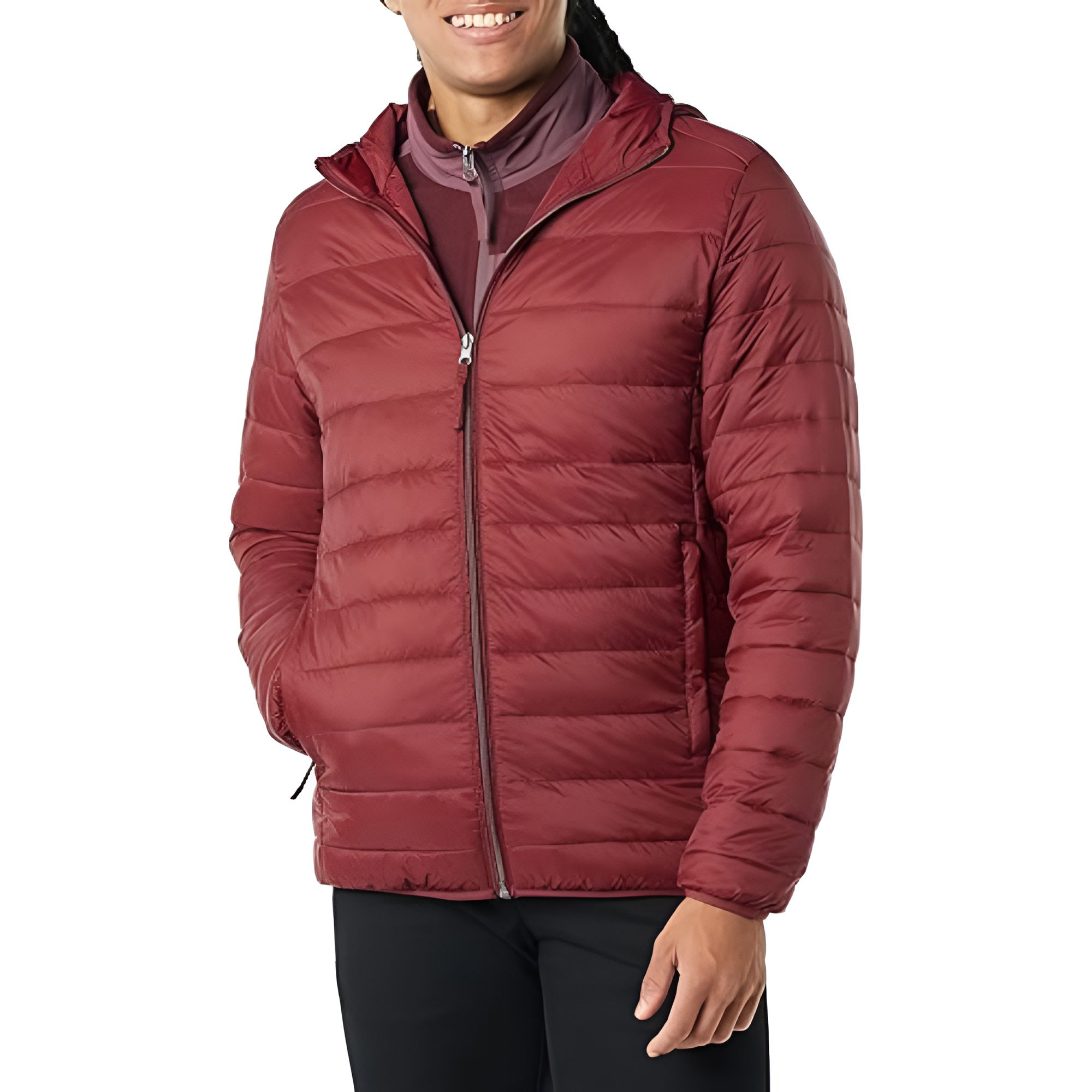 Men's Lightweight Water-Resistant Packable Hooded Puffer Jacket