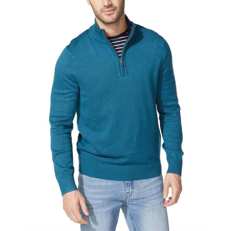 Classic Fit Quarter Zip Knit Sweater