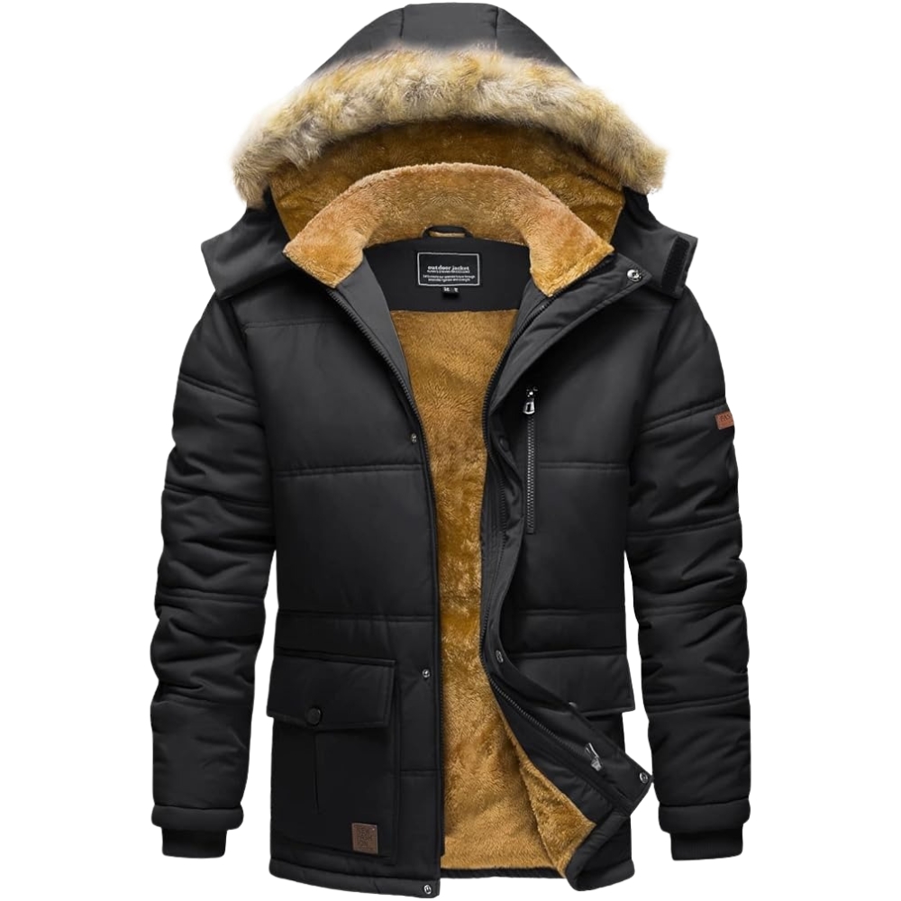 Men's Winter Jacket with Hood Water Repellent Windproof Thicken Parka Winter Coat