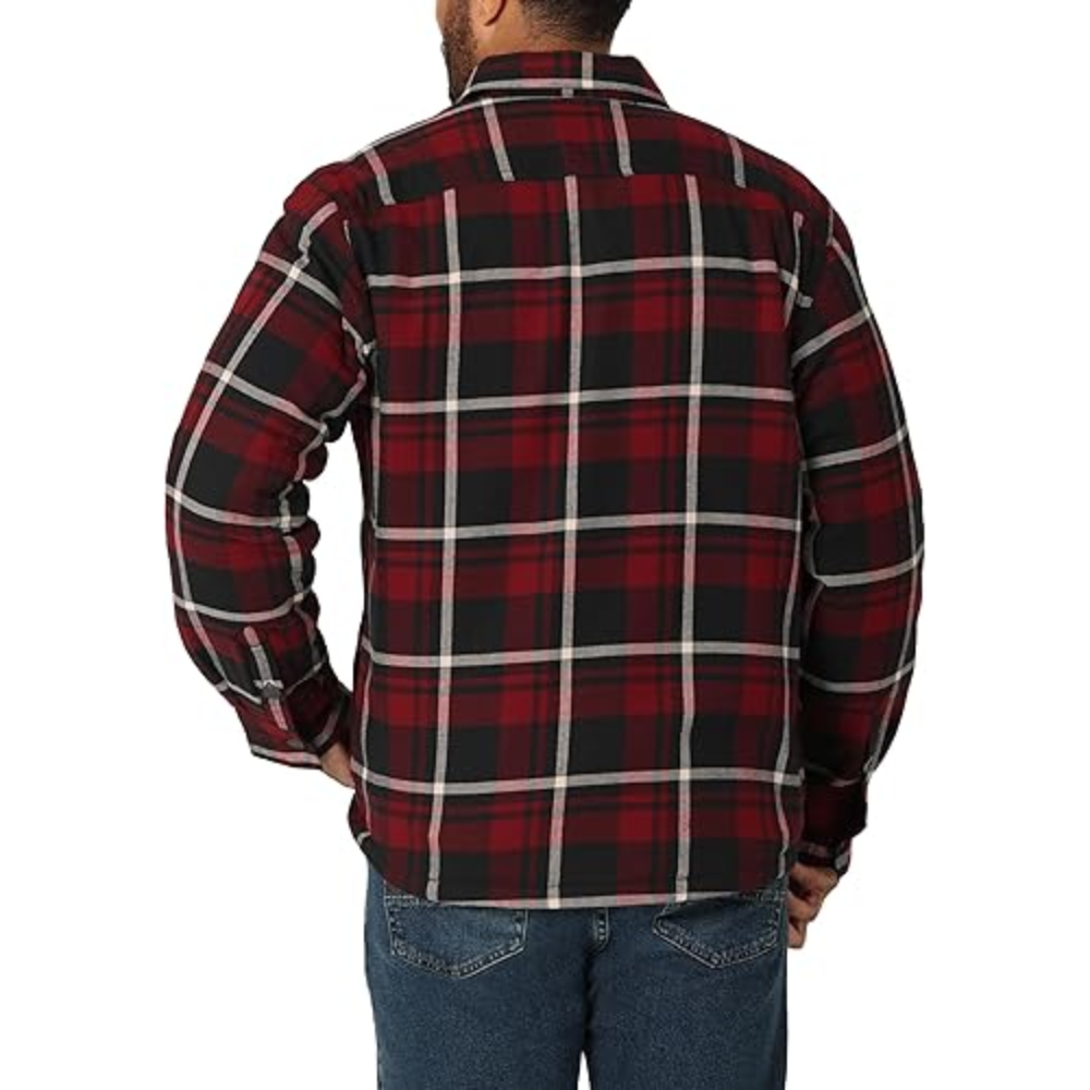 Mens Long Sleeve Sherpa Lined Shirt Jacket