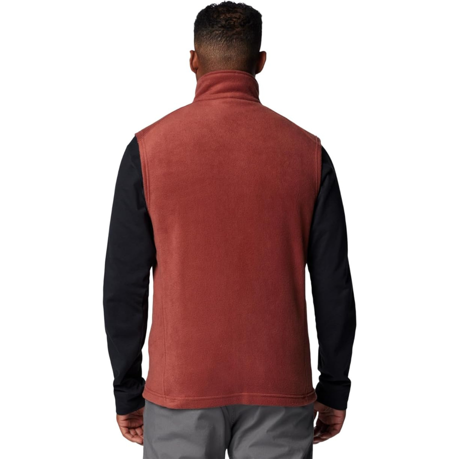 Full Zip Fleece Vest With Zippered Pockets For Men