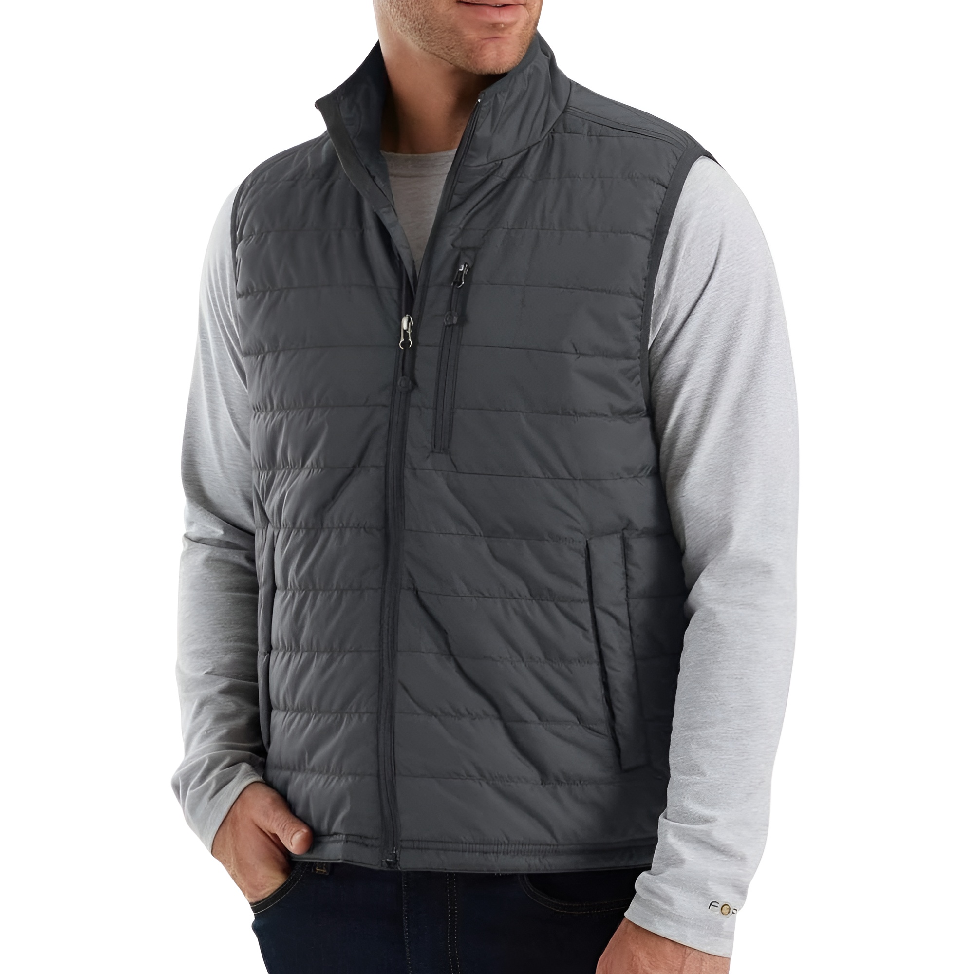 Lightweight Insulated Quilted Zip Front Outdoor Vest