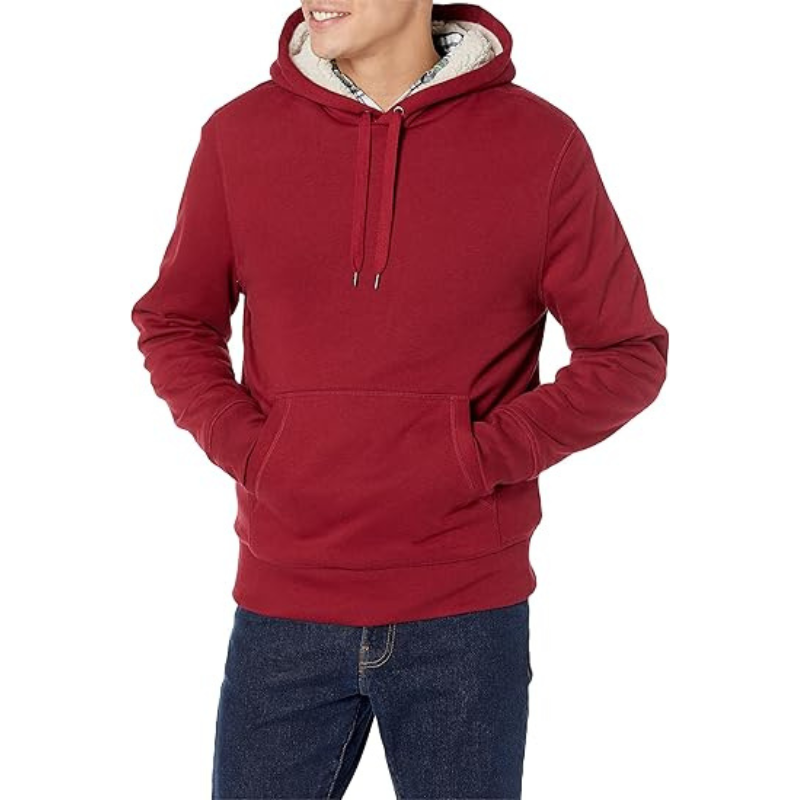 Mens Hoodies Sherpa Lined Pullover