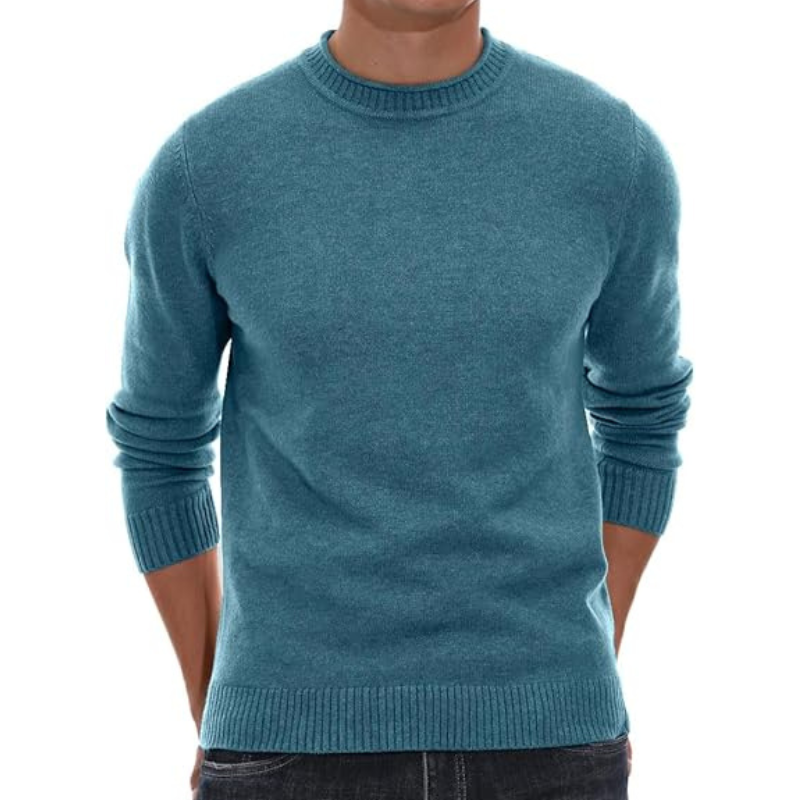 Casual Soft Sweater With Ribbing Edge For Men