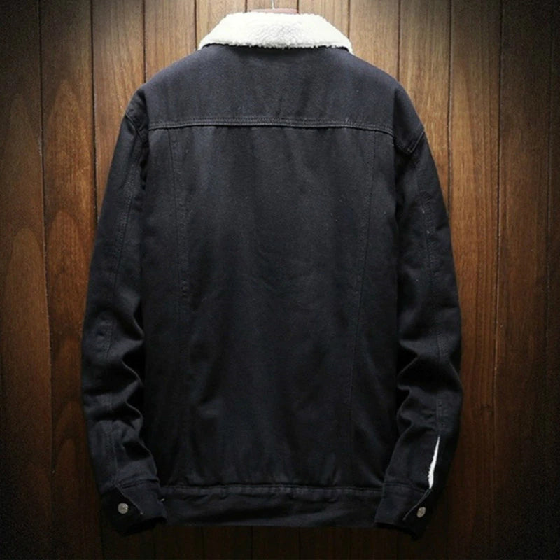 Winter Jean Warm Men Denim Jackets