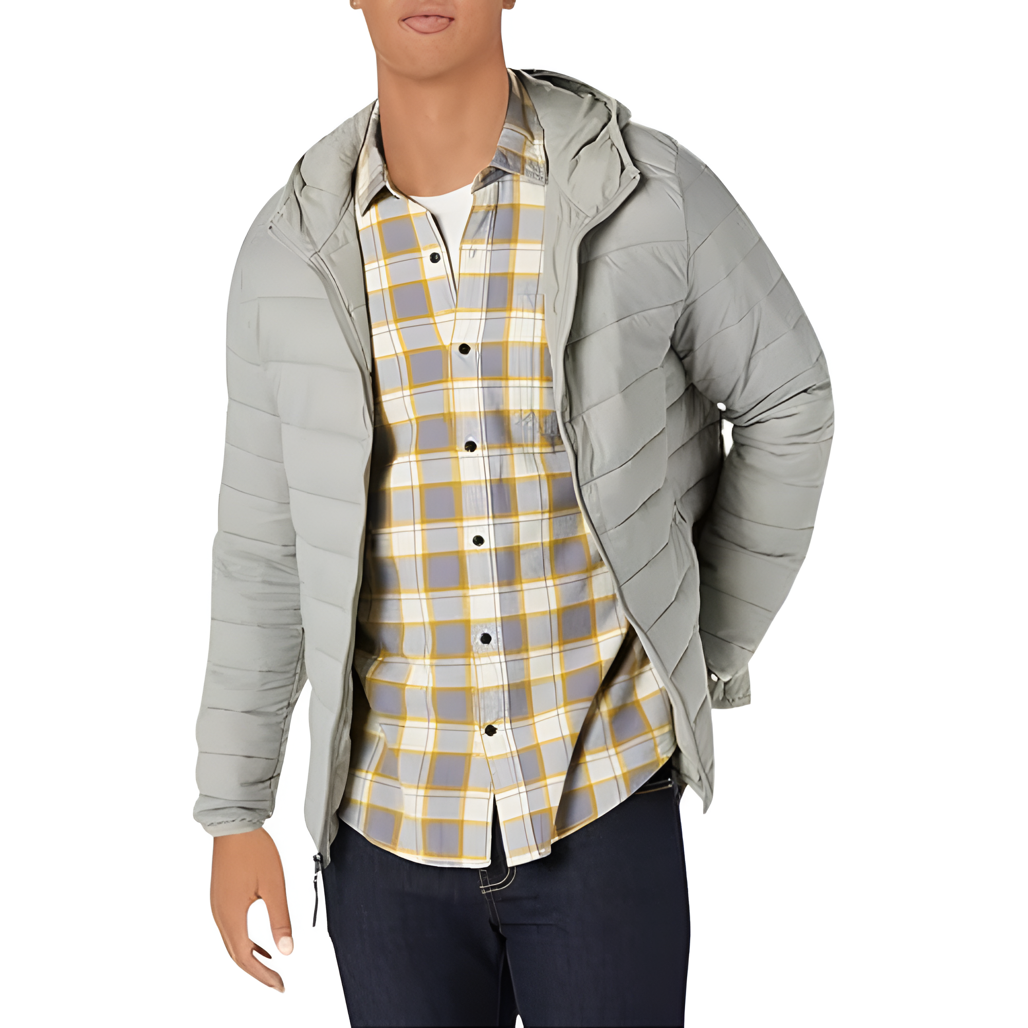 Men's Lightweight Water-Resistant Packable Hooded Puffer Jacket