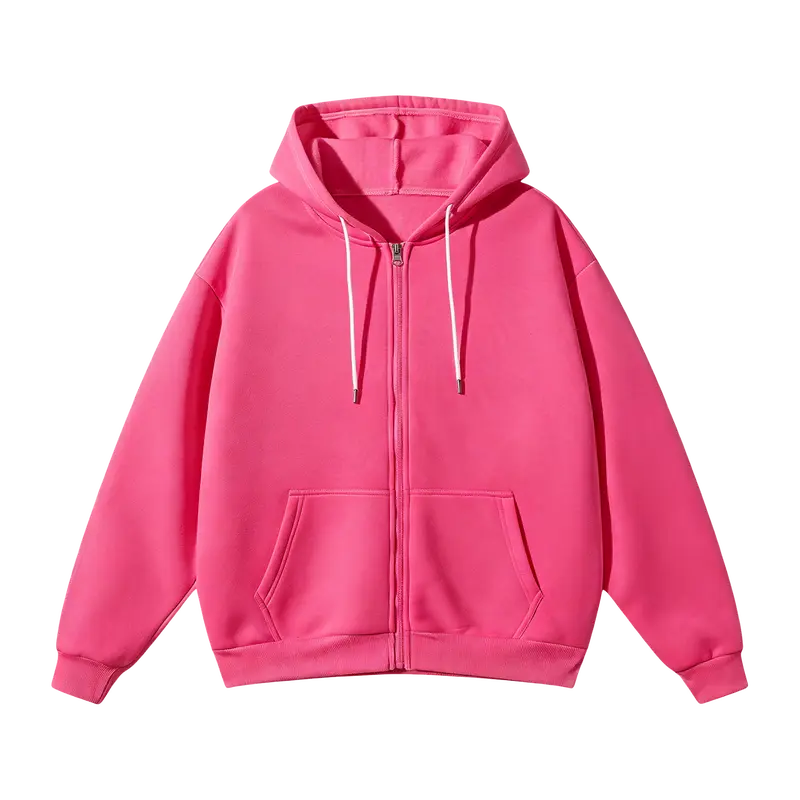 Pack Of 2 Full Zip Hoodies Loose Fit Cotton Sweatshirts With Pockets For Men