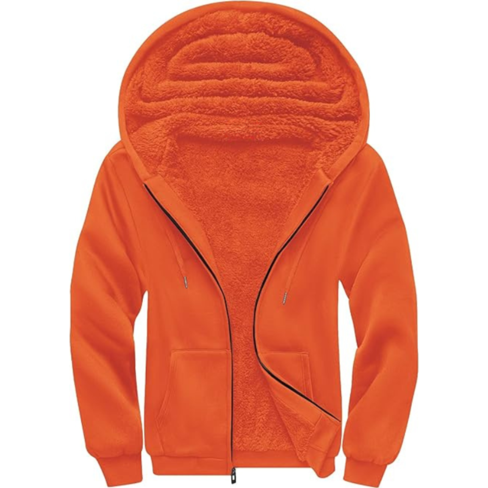 Heavyweight Sherpa Lined Zip Hoodie For Men