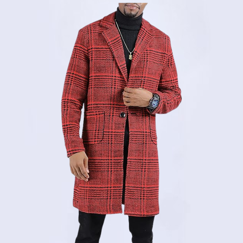 Notched Collar Winter Overcoat For Men