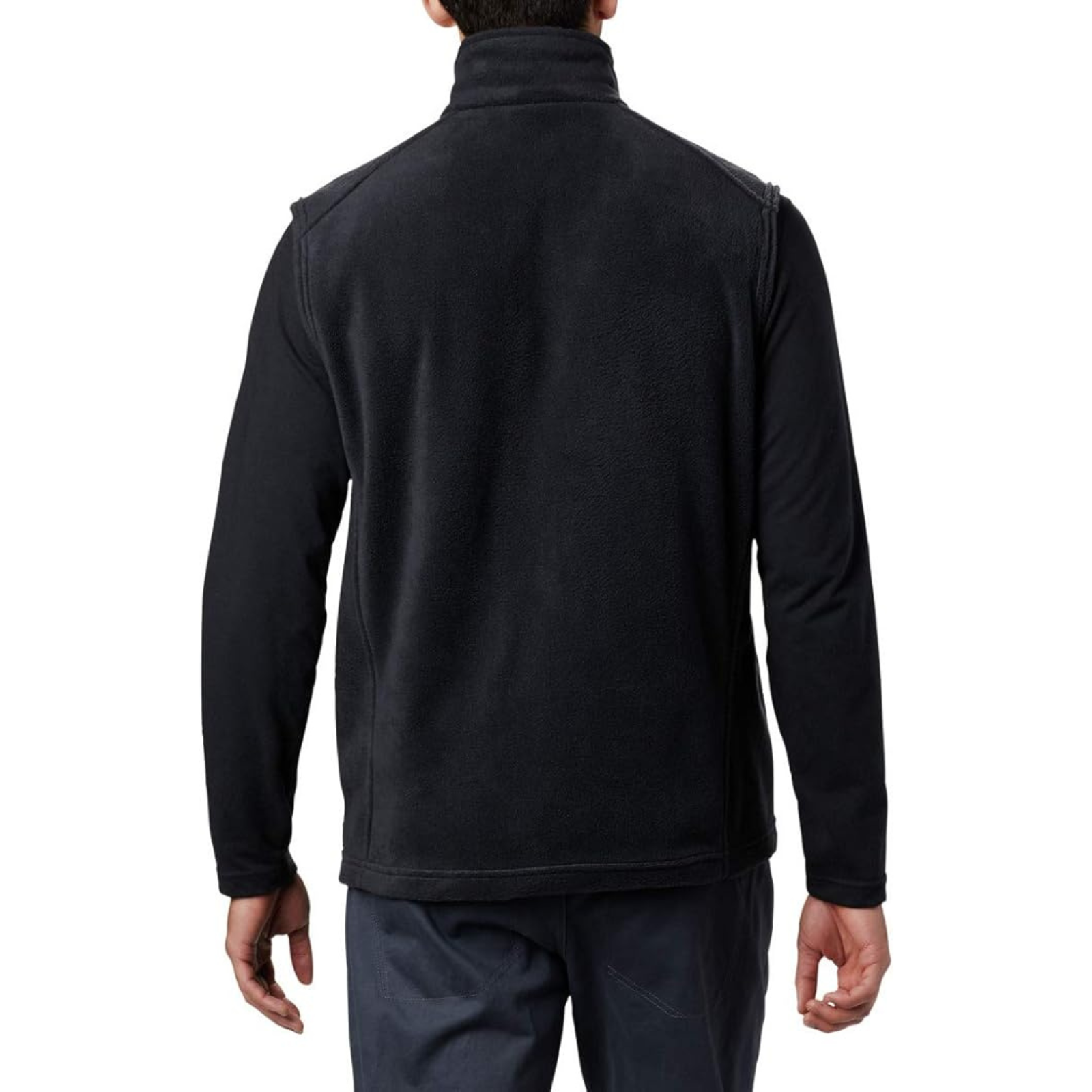 Full Zip Fleece Vest With Zippered Pockets For Men
