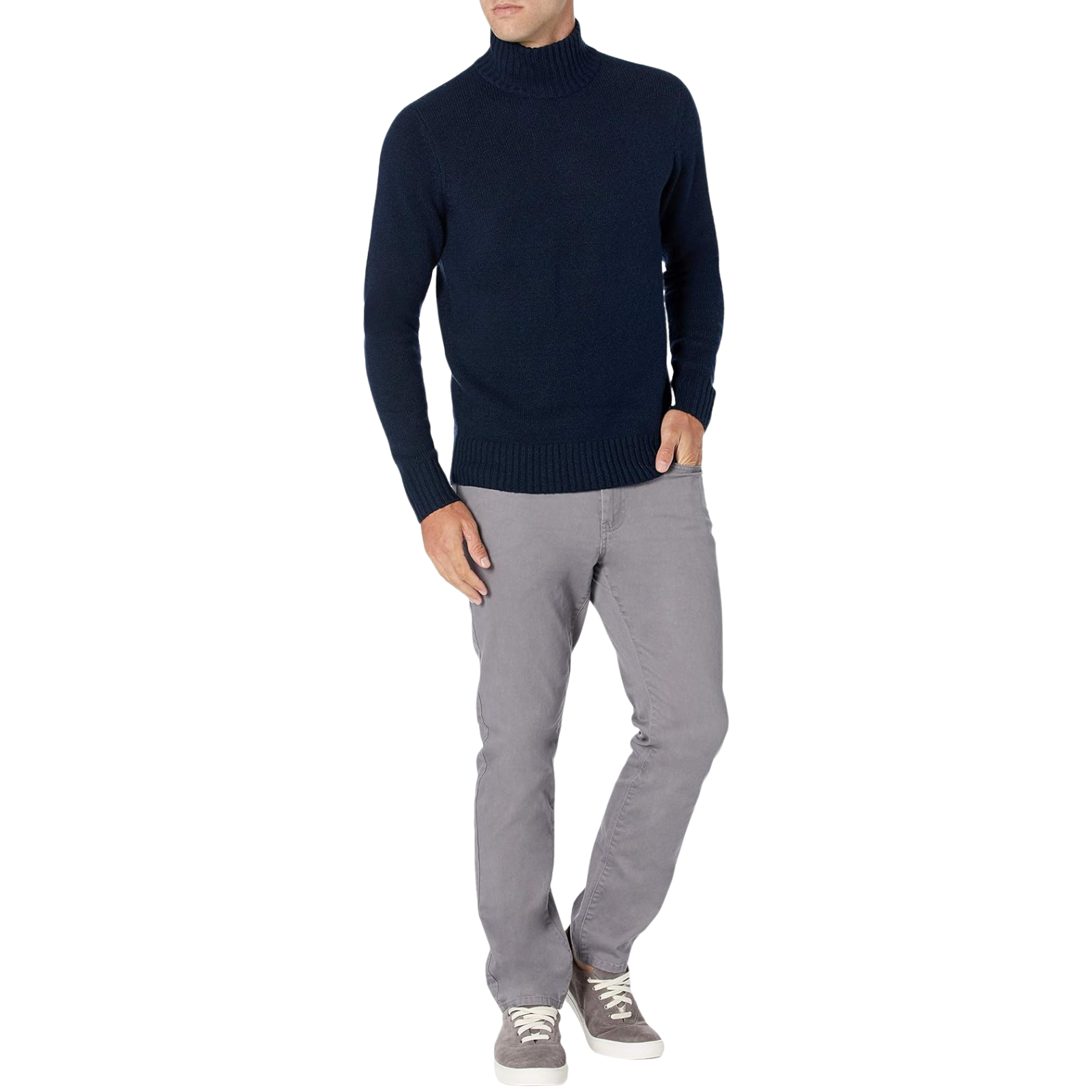 Ribbed High Collar Long Sleeve Sweater