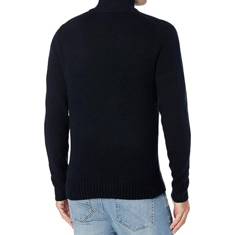 Ribbed High Collar Long Sleeve Sweater