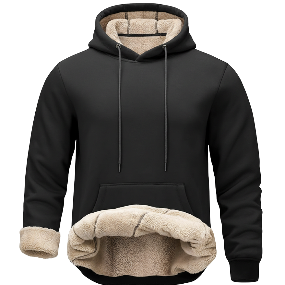 Warm Fleece Lined Pullover Hoodie