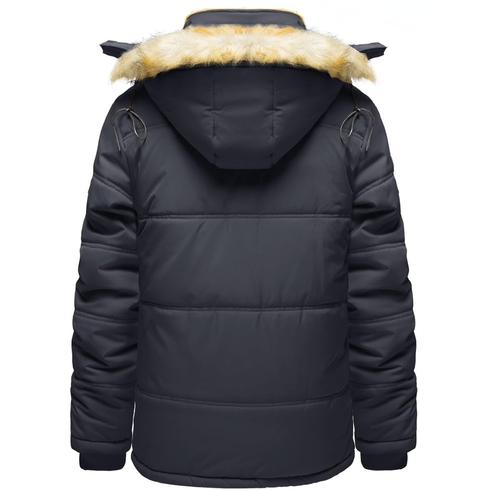 Men's Winter Jacket with Hood Water Repellent Windproof Thicken Parka Winter Coat