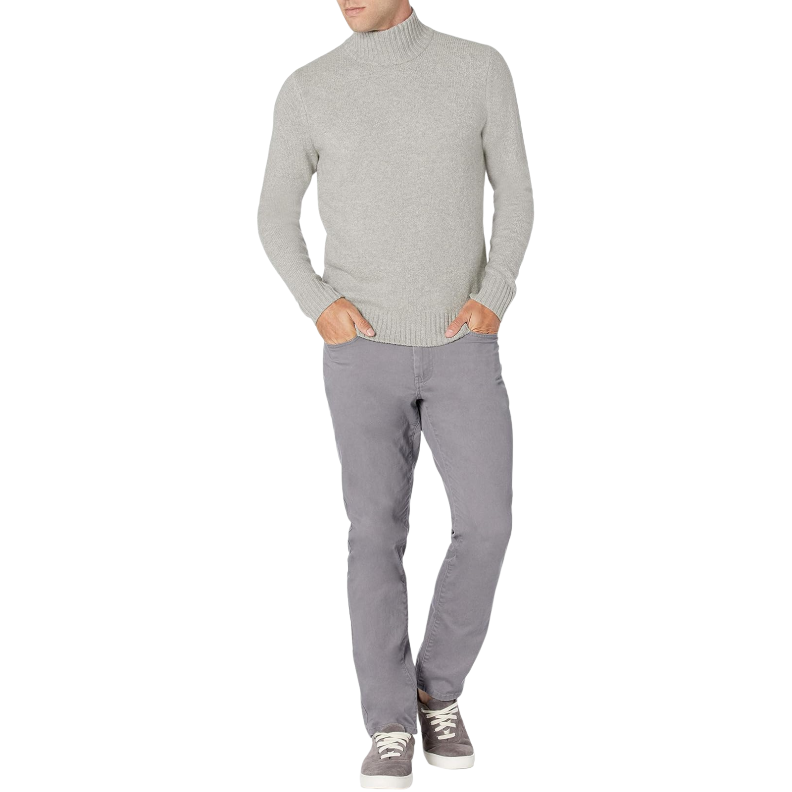 Ribbed High Collar Long Sleeve Sweater