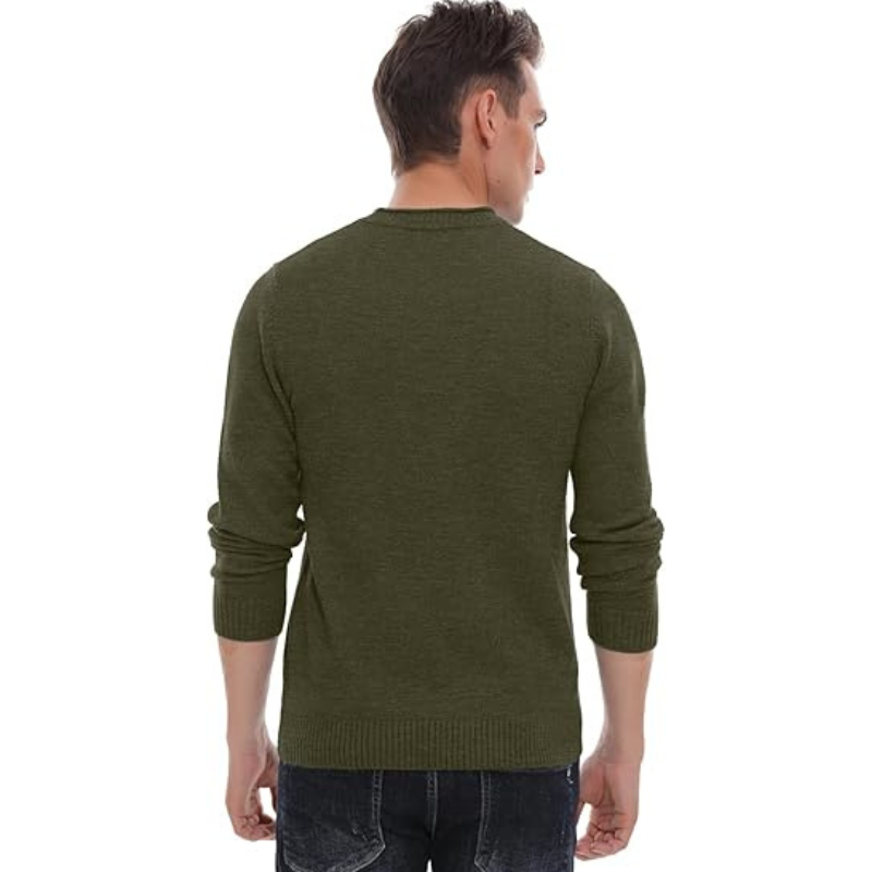 Casual Soft Sweater With Ribbing Edge For Men