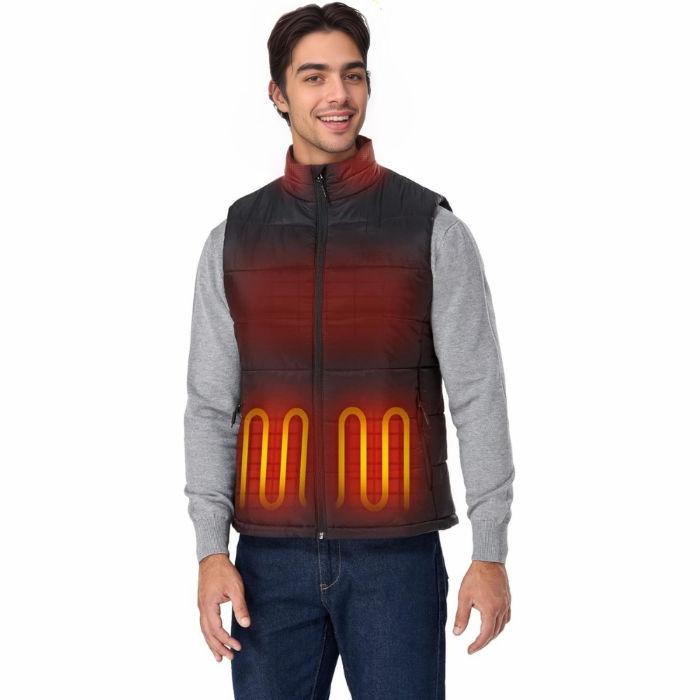Men's Lightweight Heated Vest with USB-C Rechargeable Battery, Classic Heating Vest