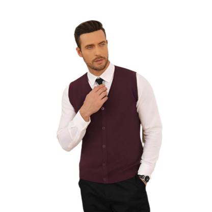 Casual Sleeveless Knitted Button Cardigan Vest