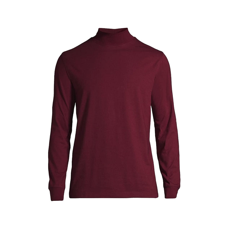 Super T Cotton Blend Mock Turtleneck