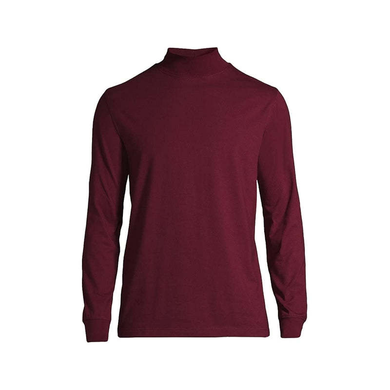 Super T Cotton Blend Mock Turtleneck
