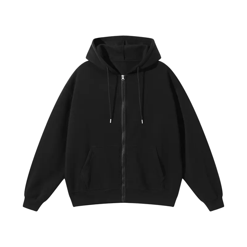 Pack Of 2 Full Zip Hoodies Loose Fit Cotton Sweatshirts With Pockets For Men