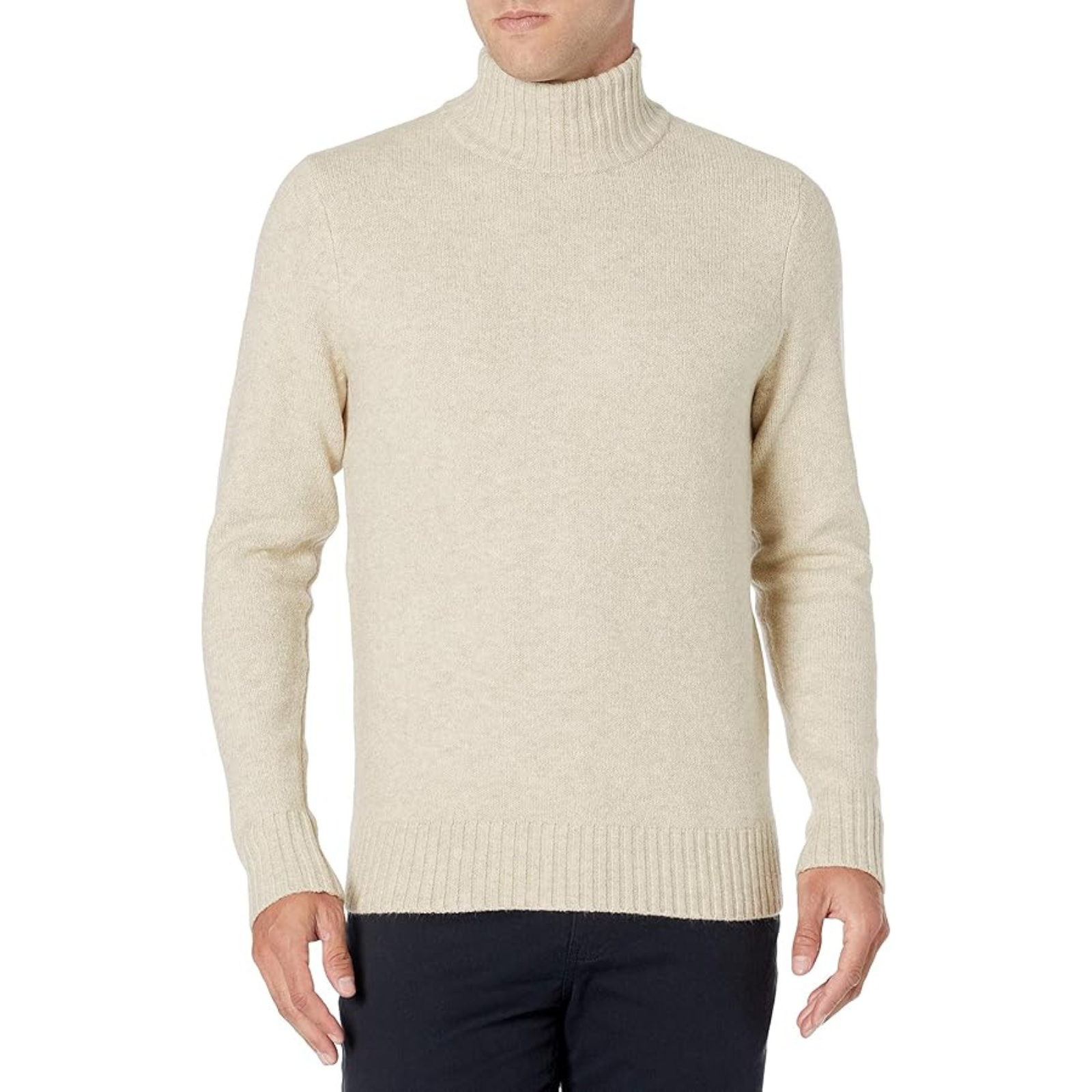 Ribbed High Collar Long Sleeve Sweater