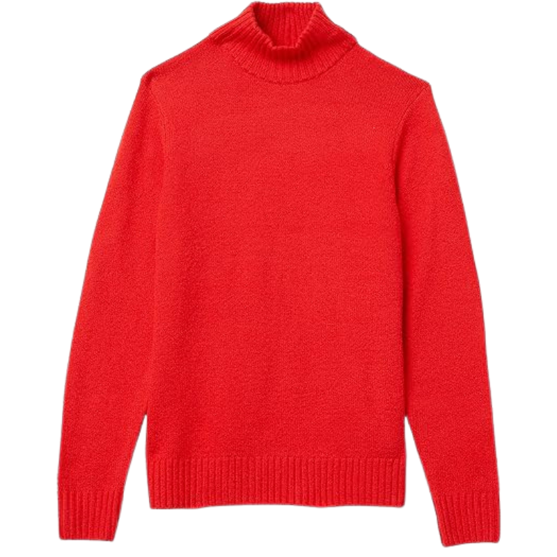 Ribbed High Collar Long Sleeve Sweater