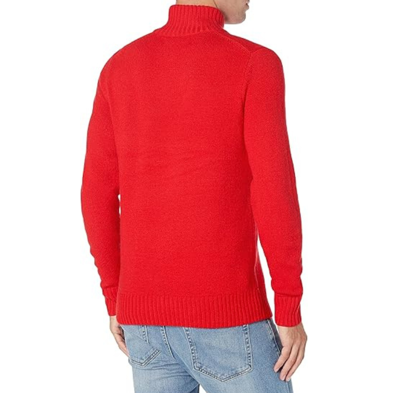 Ribbed High Collar Long Sleeve Sweater