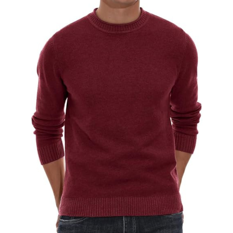 Casual Soft Sweater With Ribbing Edge For Men