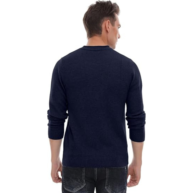 Casual Soft Sweater With Ribbing Edge For Men