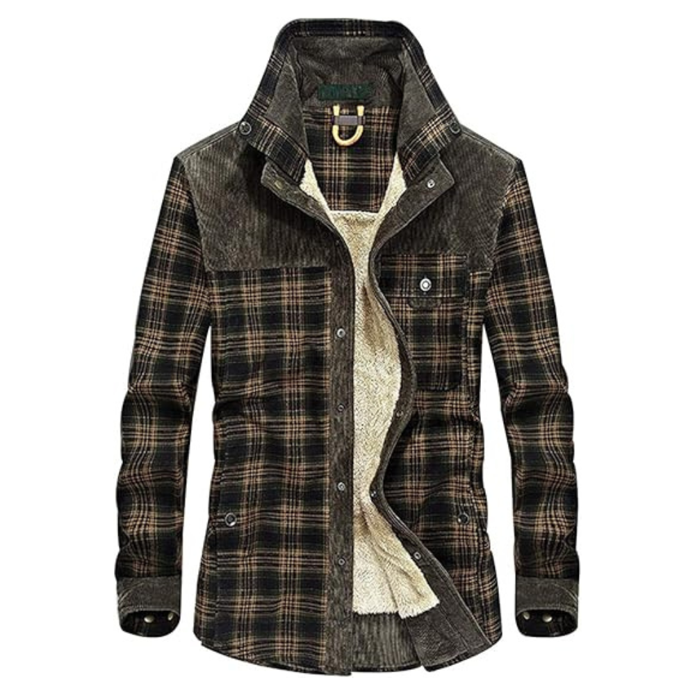 Flannel Plaid Lined Patterned Hooded Jacket