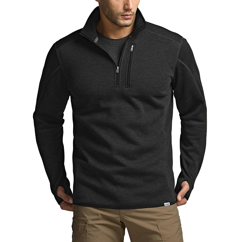 Cqr Thermal Fleece Quarter Zip Sweater Outdoor Lightweight Pullover