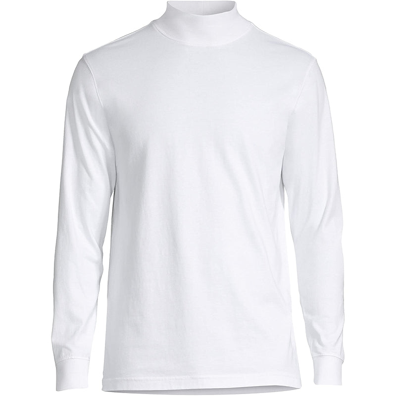 Super T Cotton Blend Mock Turtleneck